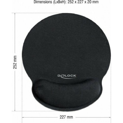 MOUSE PAD  12559 WRIST REST BLACK ΥΛΙΚΟ: RUBBER